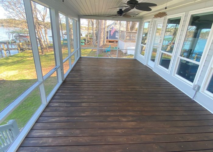 Newly Painted Patio Floor.